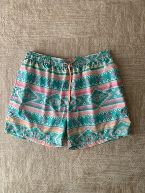 Chubbies The En Fuegos Swim Trunks Southwestern Aztec Geometric Pattern